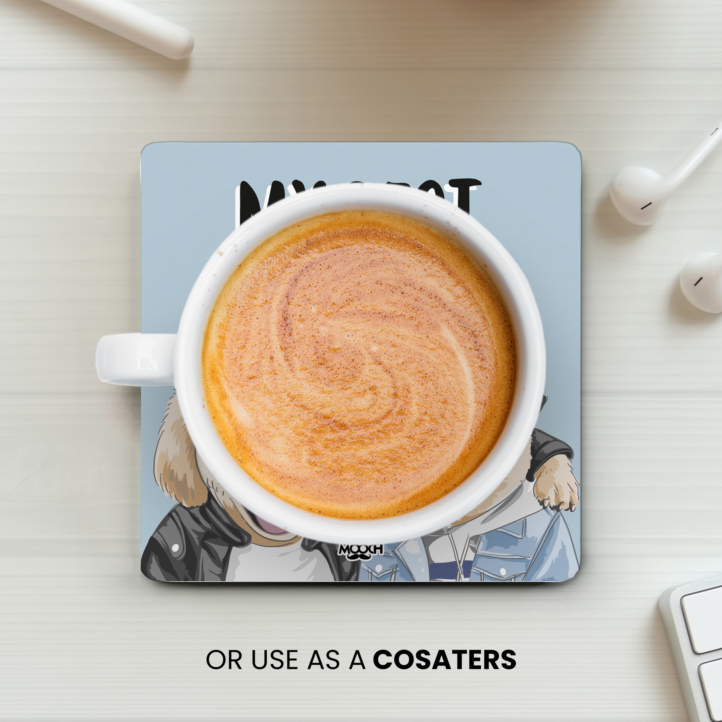 MY BEST FRIEND - Fridge Magnet/Tea Coaster MOOCH DESIGN STUDIO