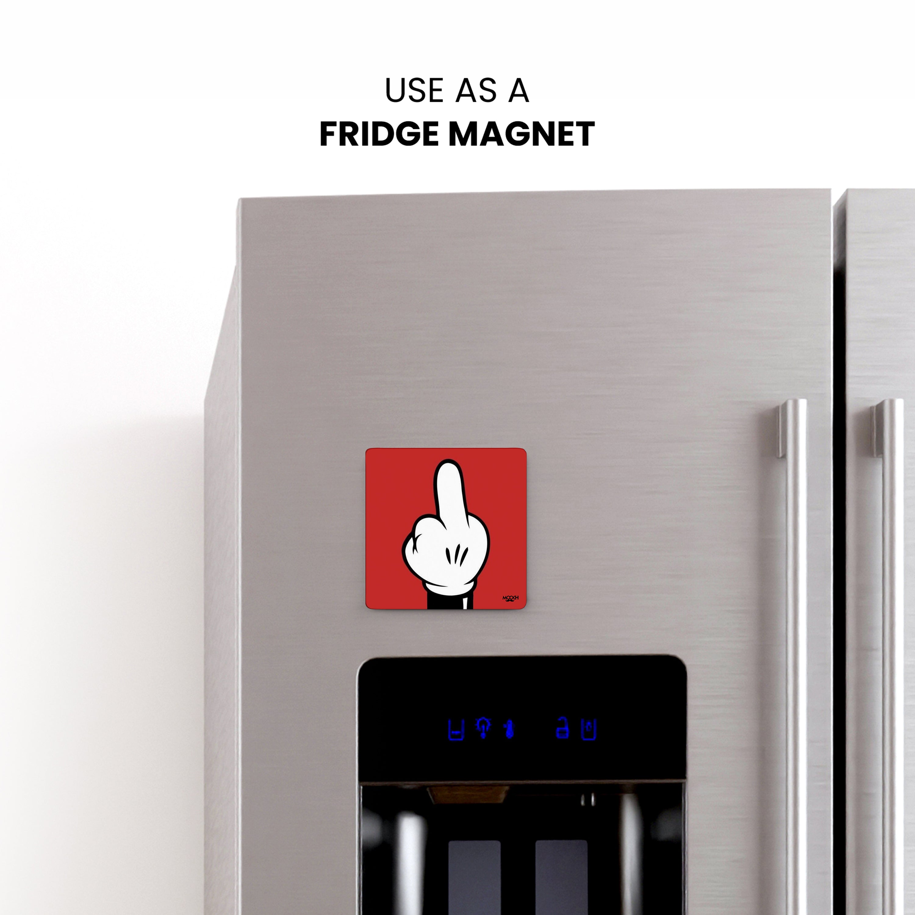 MIDDLE FINGER - Fridge Magnet/Tea Coaster MOOCH DESIGN STUDIO