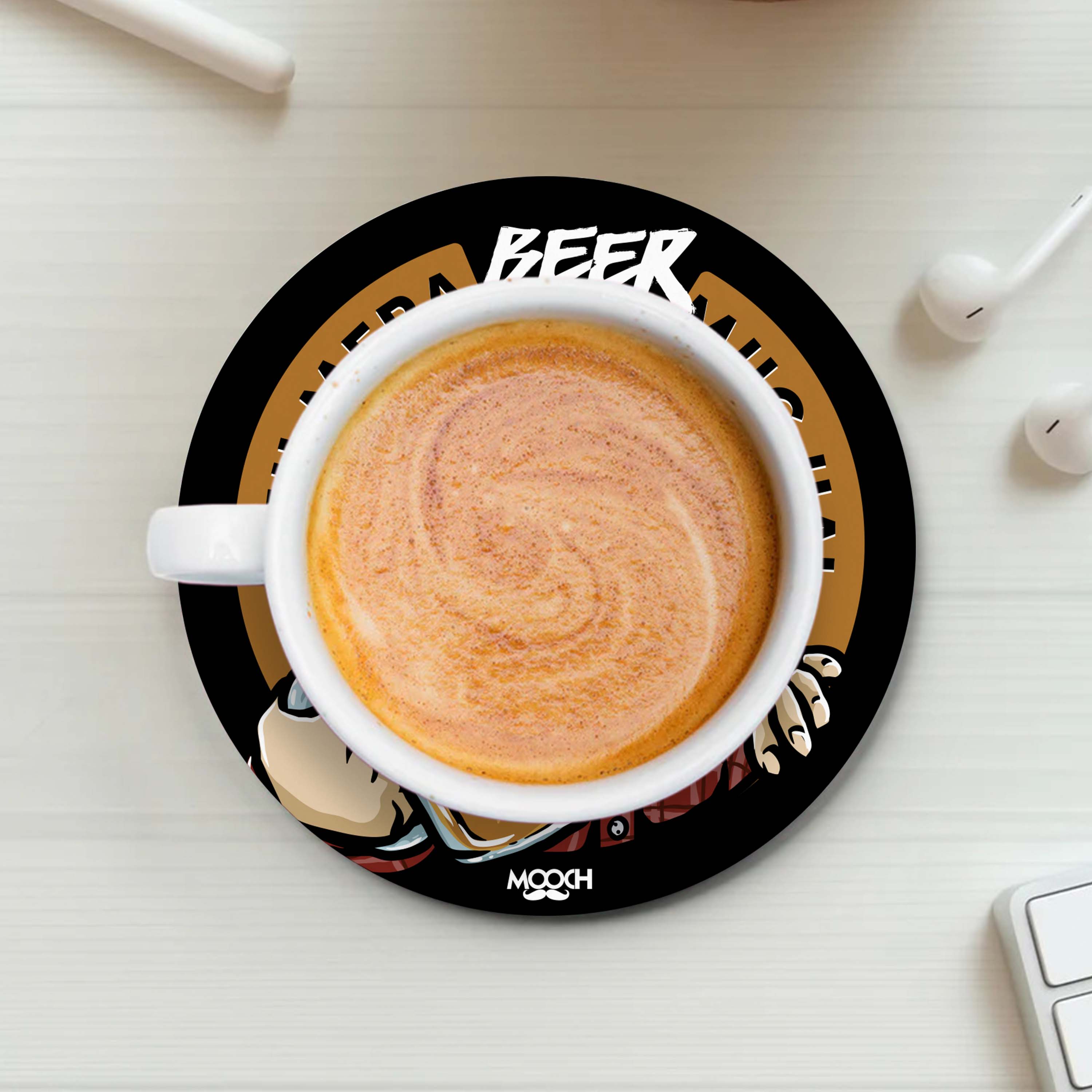 YEH MERA BEER MUG HAI - Fridge Magnet/Tea Coaster MOOCH DESIGN STUDIO