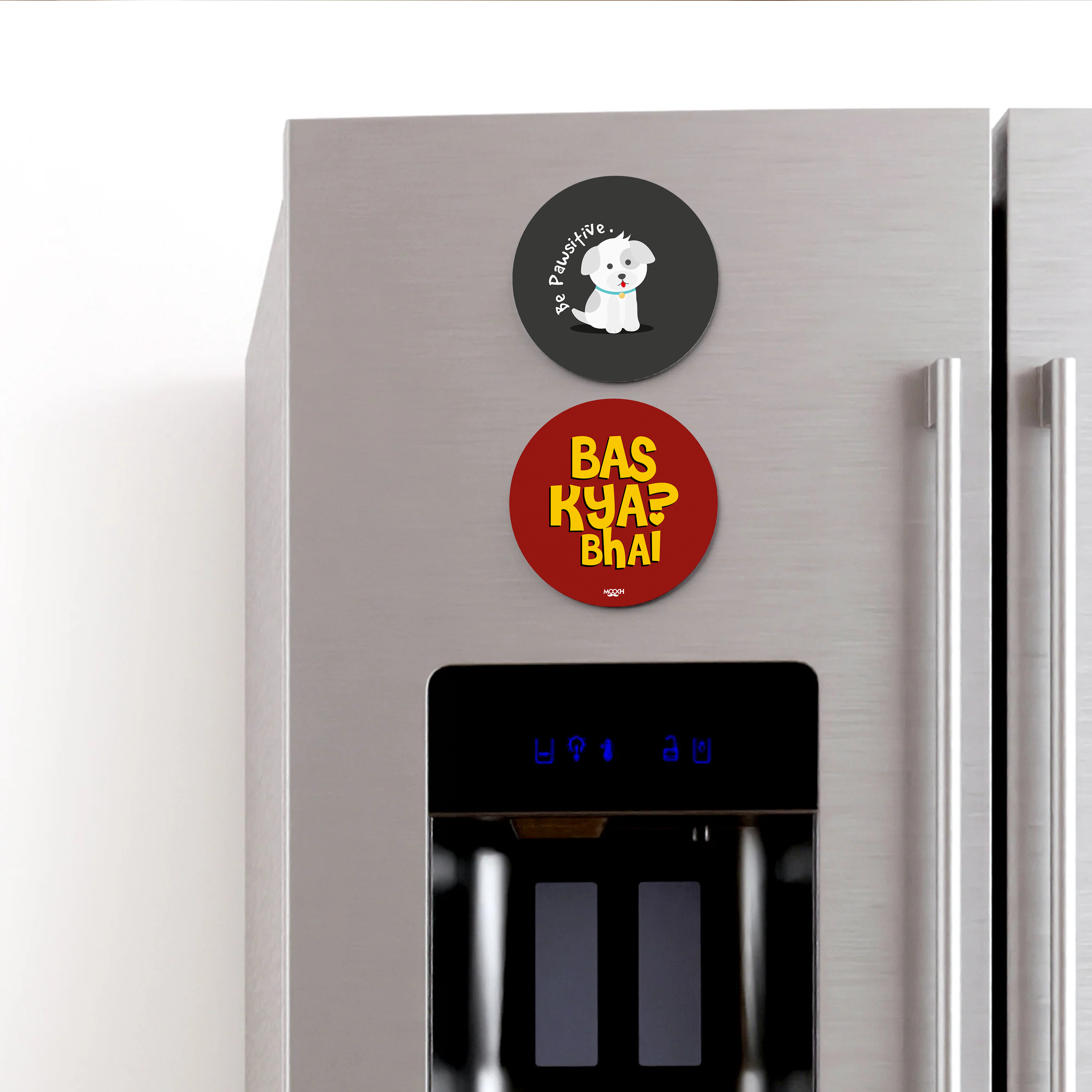 BE PAWSITIVE - Fridge Magnet/Tea Coaster MOOCH DESIGN STUDIO