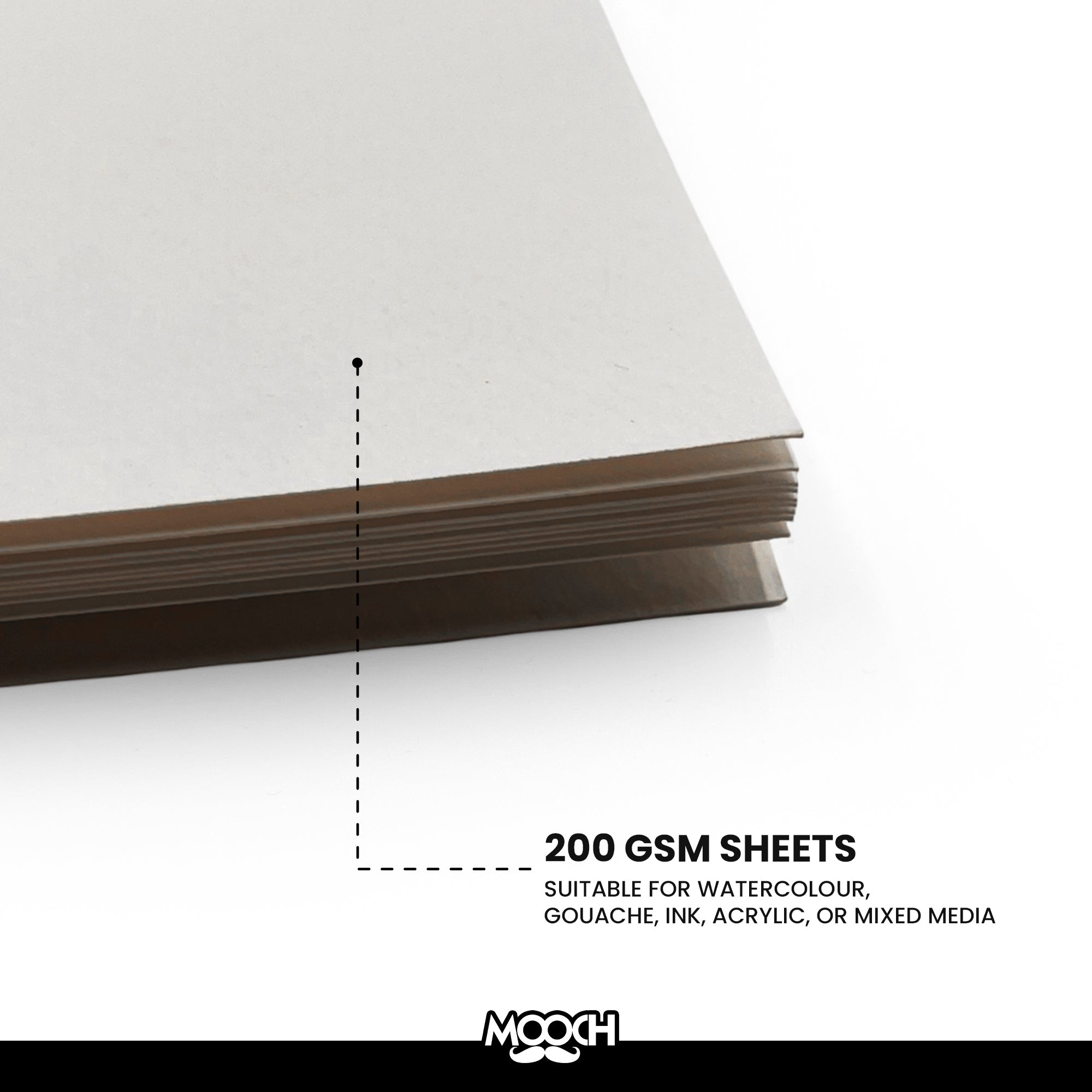 ARTIST WATERCOLOUR PAPER 200GSM COLD PRESSED MOOCH DESIGN STUDIO
