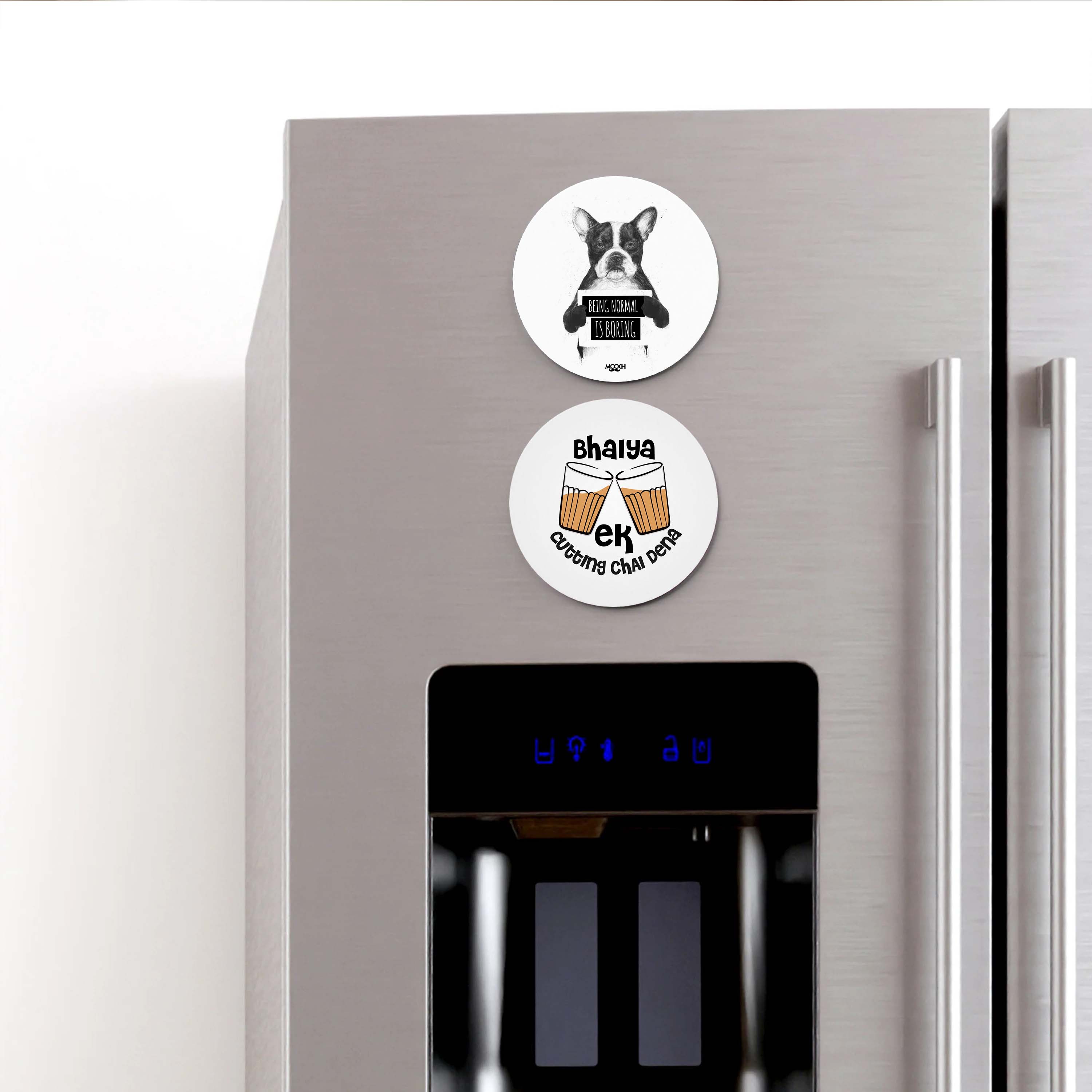 BEING NORMAL - Fridge Magnet/Tea Coaster MOOCH DESIGN STUDIO