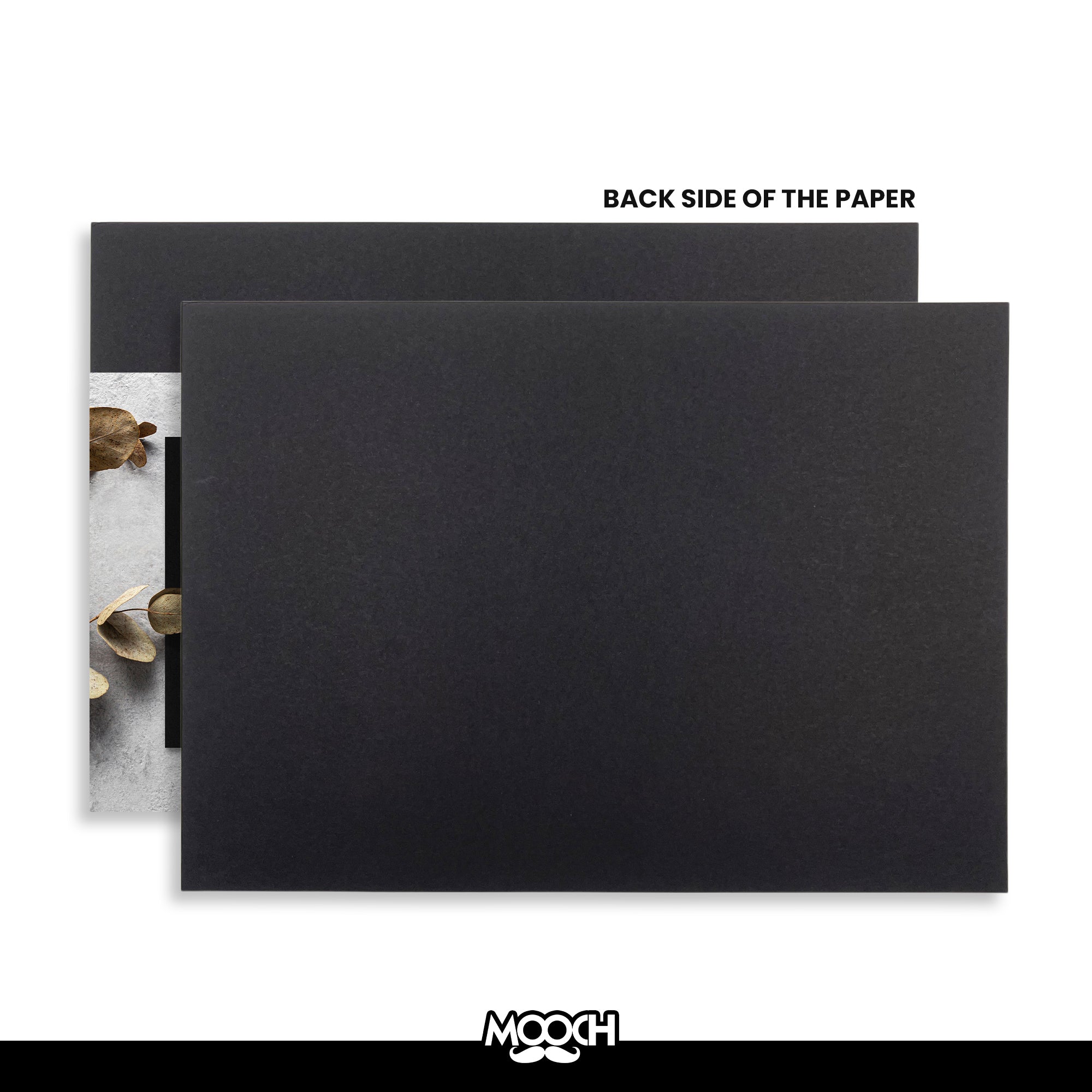 CARD STOCK A4 300GSM NERO (BLACK) UNICOLOUR MOOCH DESIGN STUDIO