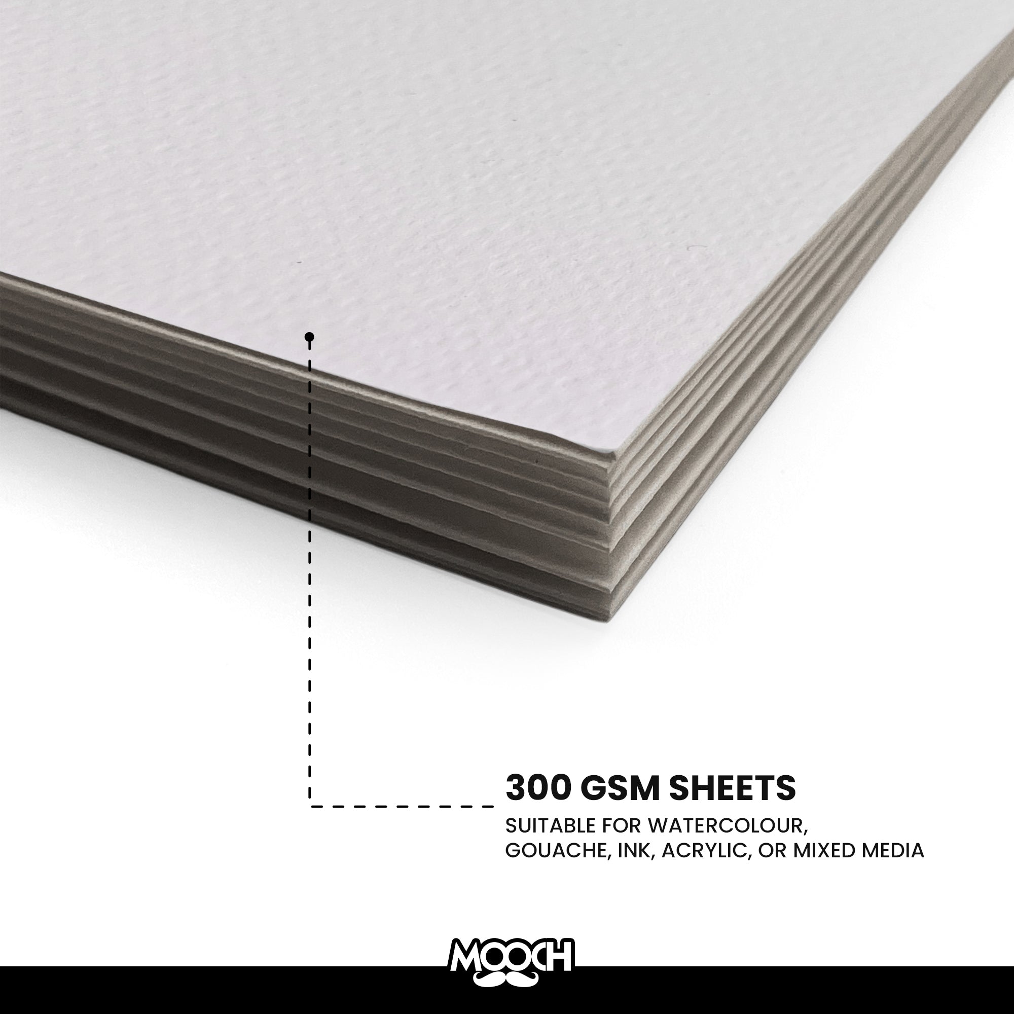 ARTIST WATERCOLOUR PAPER 300GSM COLD PRESSED MOOCH DESIGN STUDIO