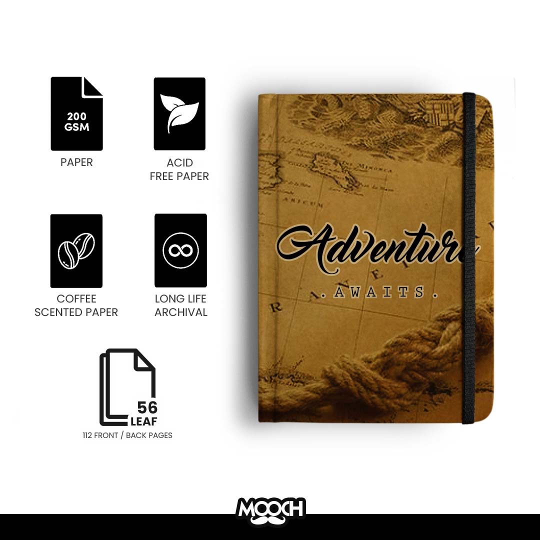 ADVENTURE AWAITS - Handcrafted Diary MOOCH DESIGN STUDIO