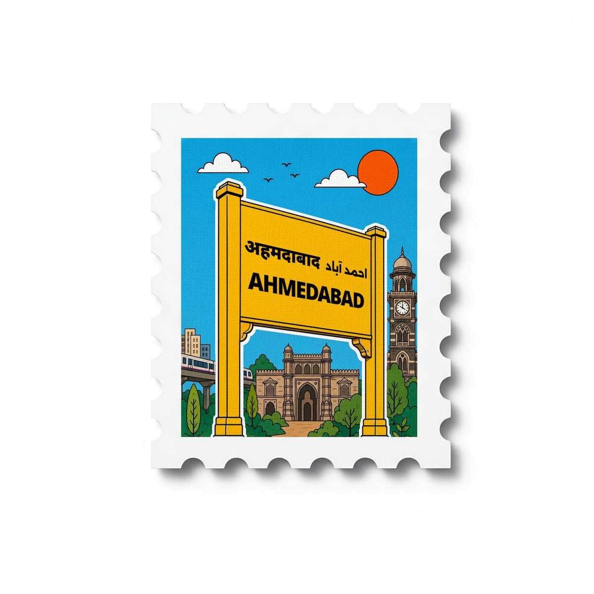 Ahmedabad - Magnetic Stamp