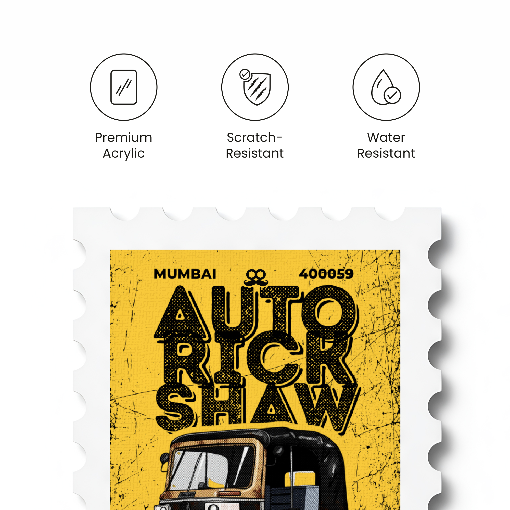 Auto Rickshaw - Stamp Magnet MOOCH DESIGN STUDIO LLP