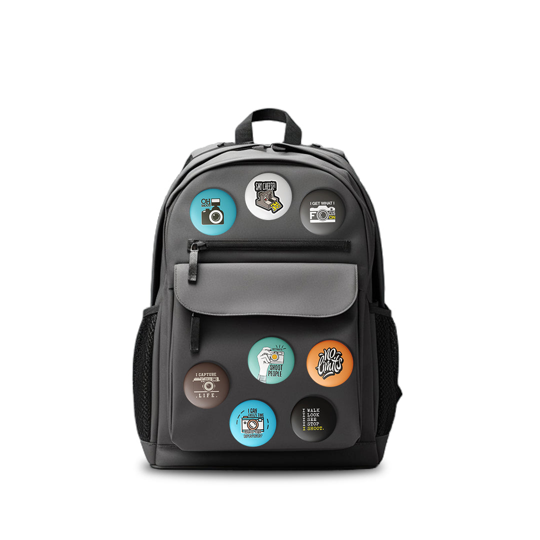 I GET WHAT I FOCUS ON - Magnetic Pin Badges / Fridge Magnet MOOCH DESIGN STUDIO
