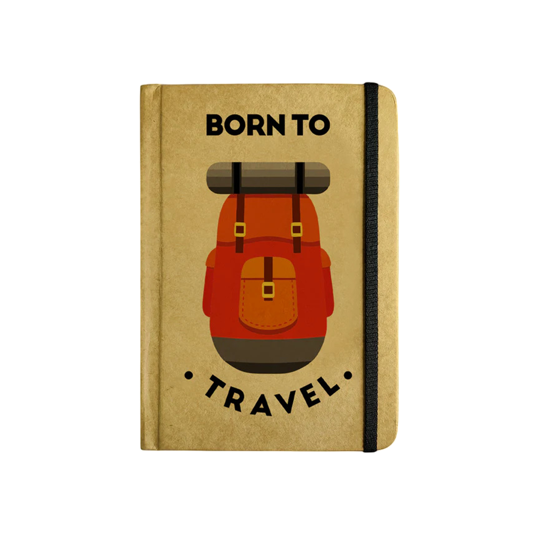 BORN TO TRAVEL - Handcrafted Diary MOOCH DESIGN STUDIO