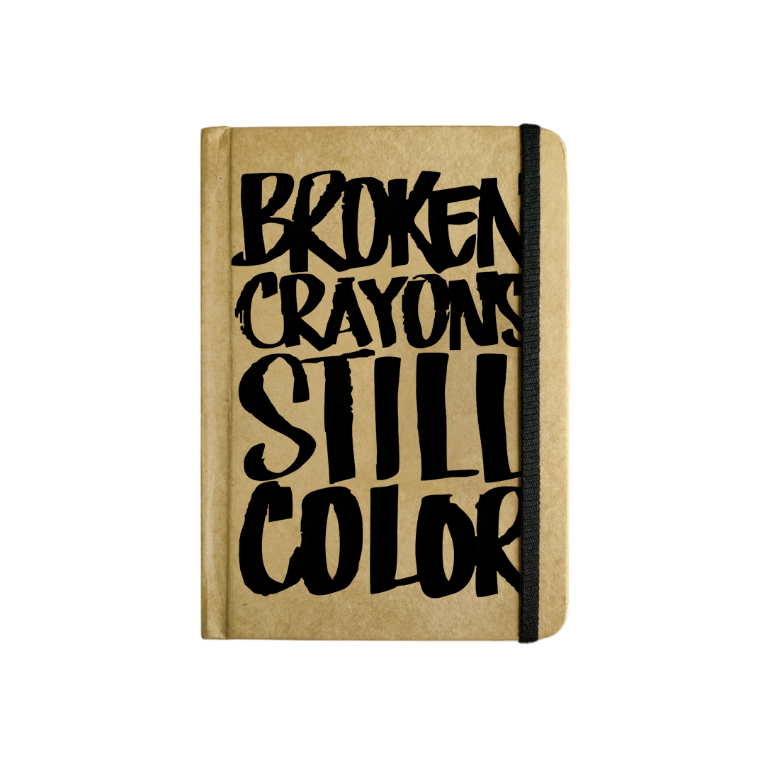 BROKEN CRAYONS STILL COLOUR - Handcrafted Diary MOOCH DESIGN STUDIO