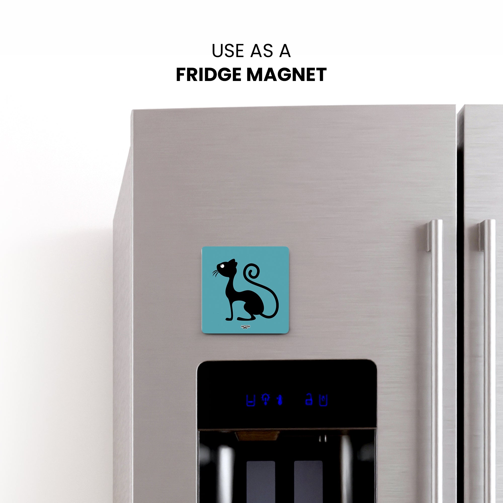 BLACK CAT - Fridge Magnet/Tea Coaster MOOCH DESIGN STUDIO