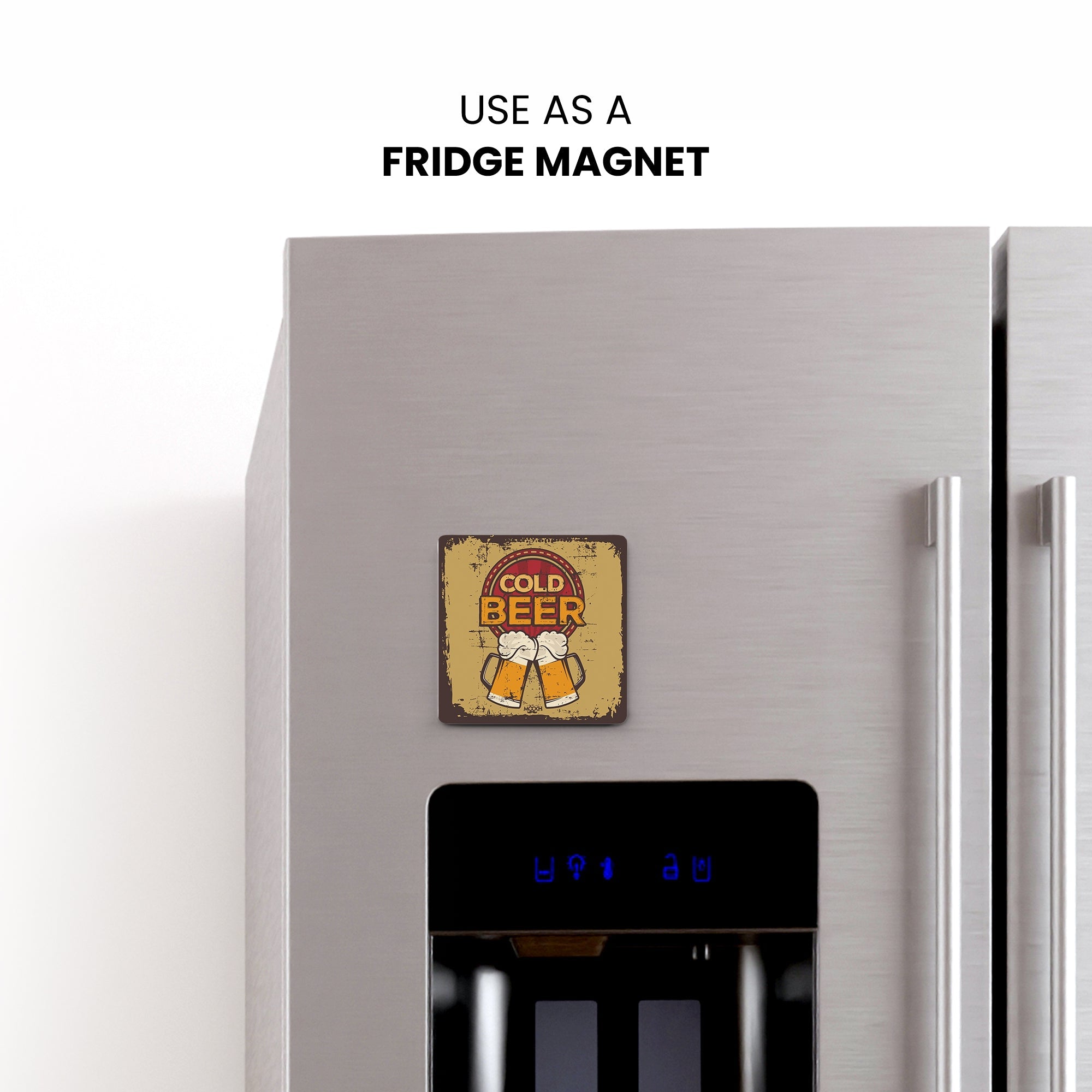 COLD BEER - Fridge Magnet/Tea Coaster MOOCH DESIGN STUDIO