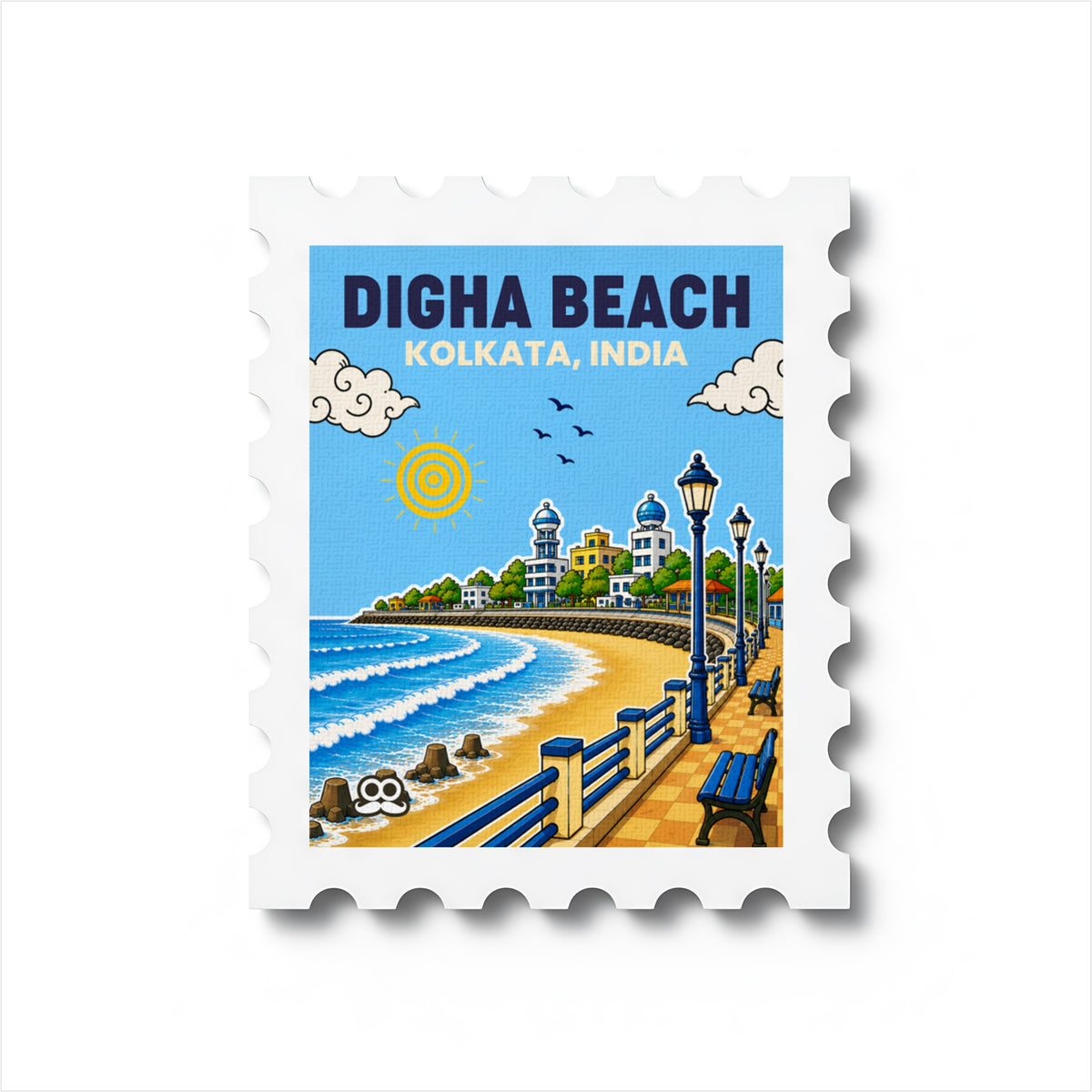 Digha bech - Magnetic Stamp
