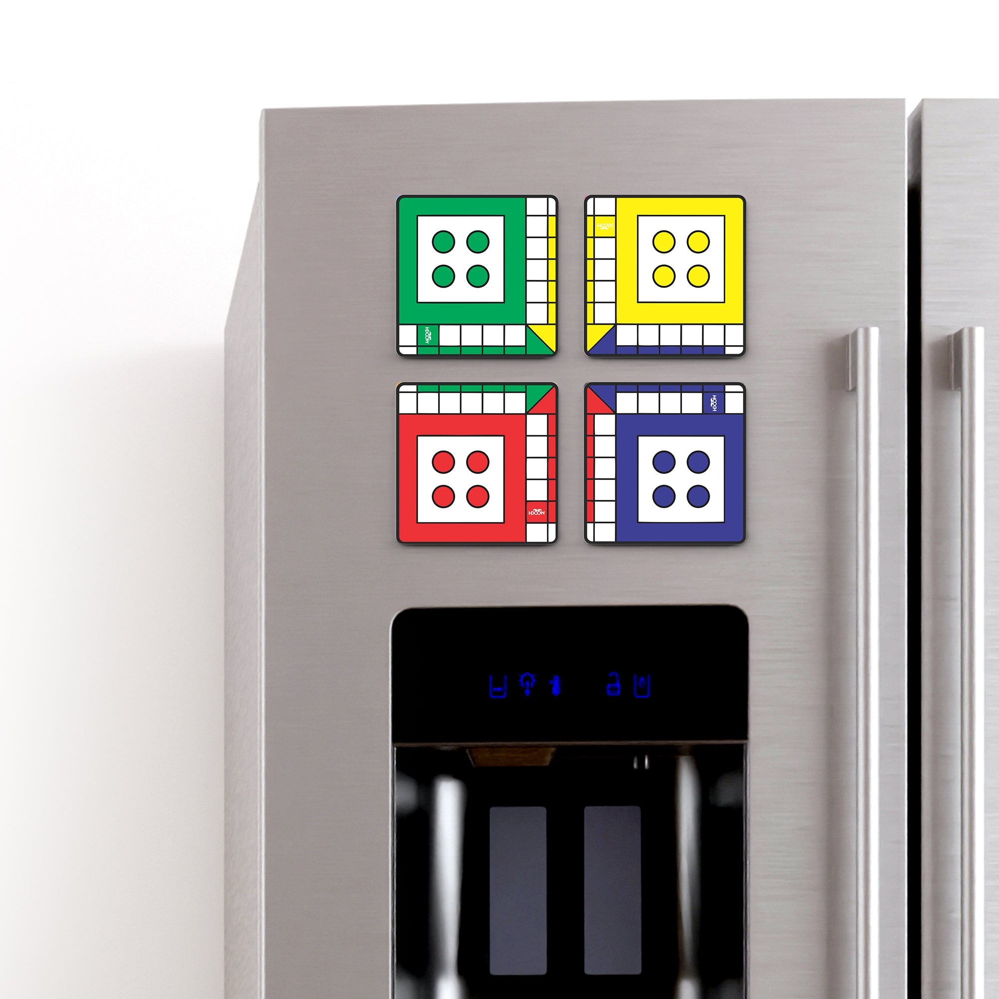 LUDO - Fridge Magnet/Tea Coaster - Set Of 4 MOOCH DESIGN STUDIO
