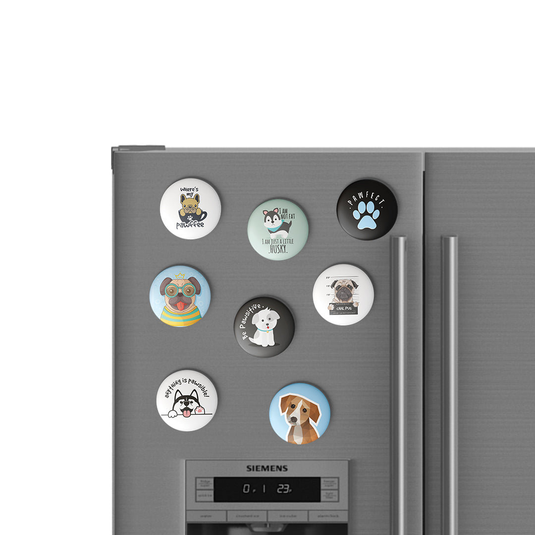 ANYTHING IS PAWSIBLE - Magnetic Pin Badges / Fridge Magnet MOOCH DESIGN STUDIO