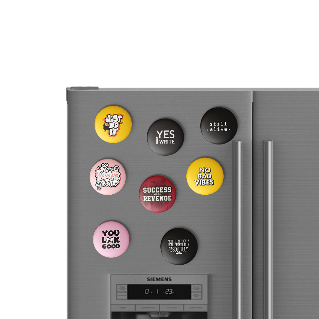 LOVE YOURSELF FIRST - Magnetic Pin Badges / Fridge Magnet MOOCH DESIGN STUDIO
