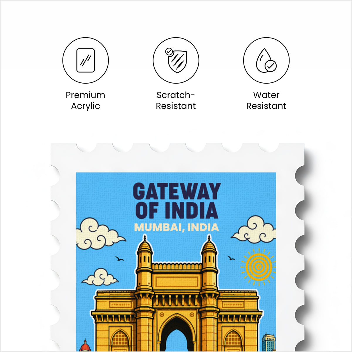 Gateway Of India - Magnetic Stamp