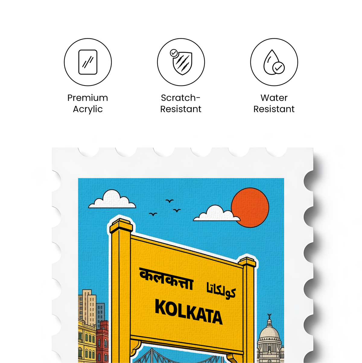 Station Board Kolkata - Magnetic Stamp