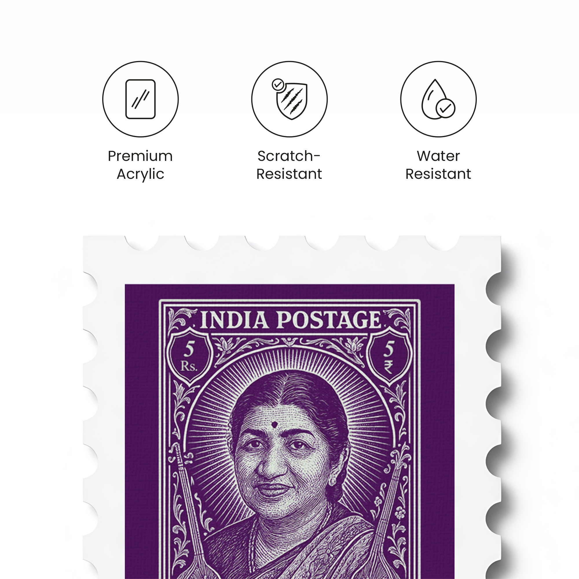 Lata Mangeshkar - Stamp Magnet MOOCH DESIGN STUDIO LLP