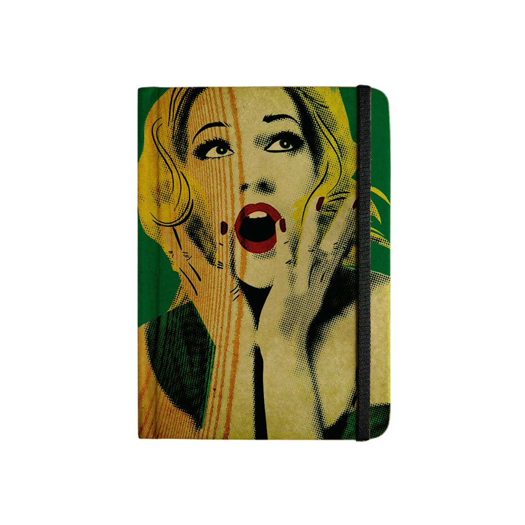 MARILYN MONROE - (GREEN) - Handcrafted Diary MOOCH DESIGN STUDIO