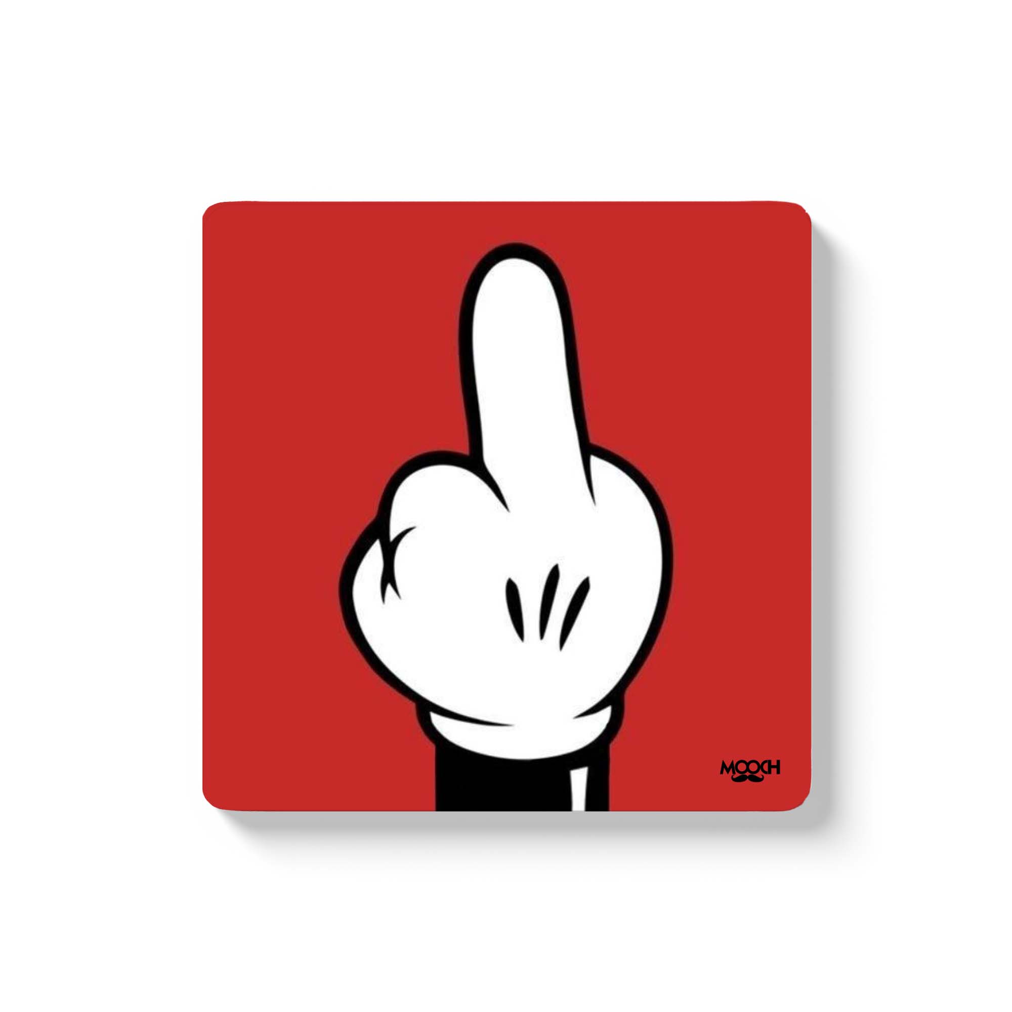 MIDDLE FINGER - Fridge Magnet/Tea Coaster MOOCH DESIGN STUDIO
