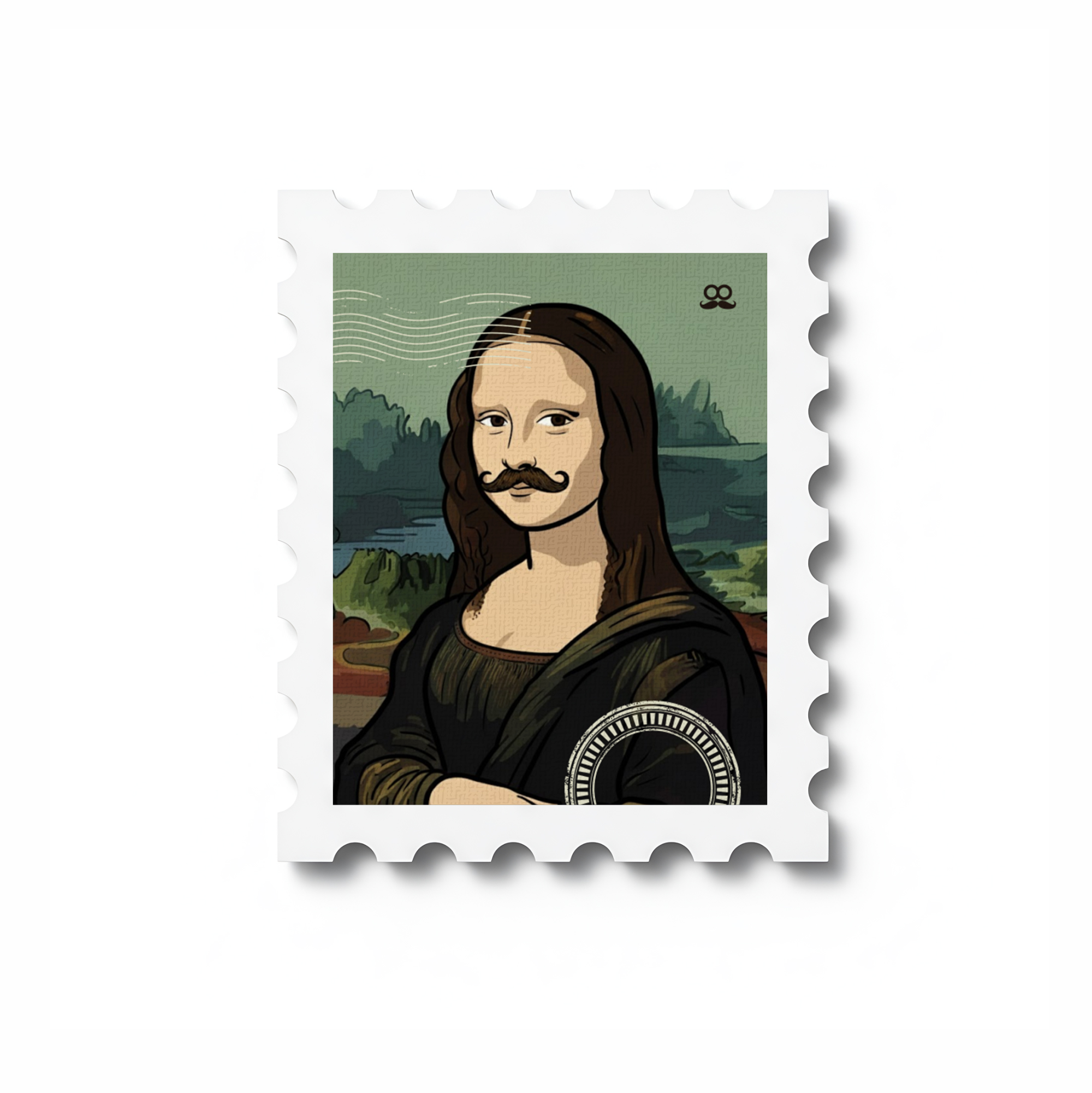 Mona Lisa - Stamp Magnet MOOCH DESIGN STUDIO LLP
