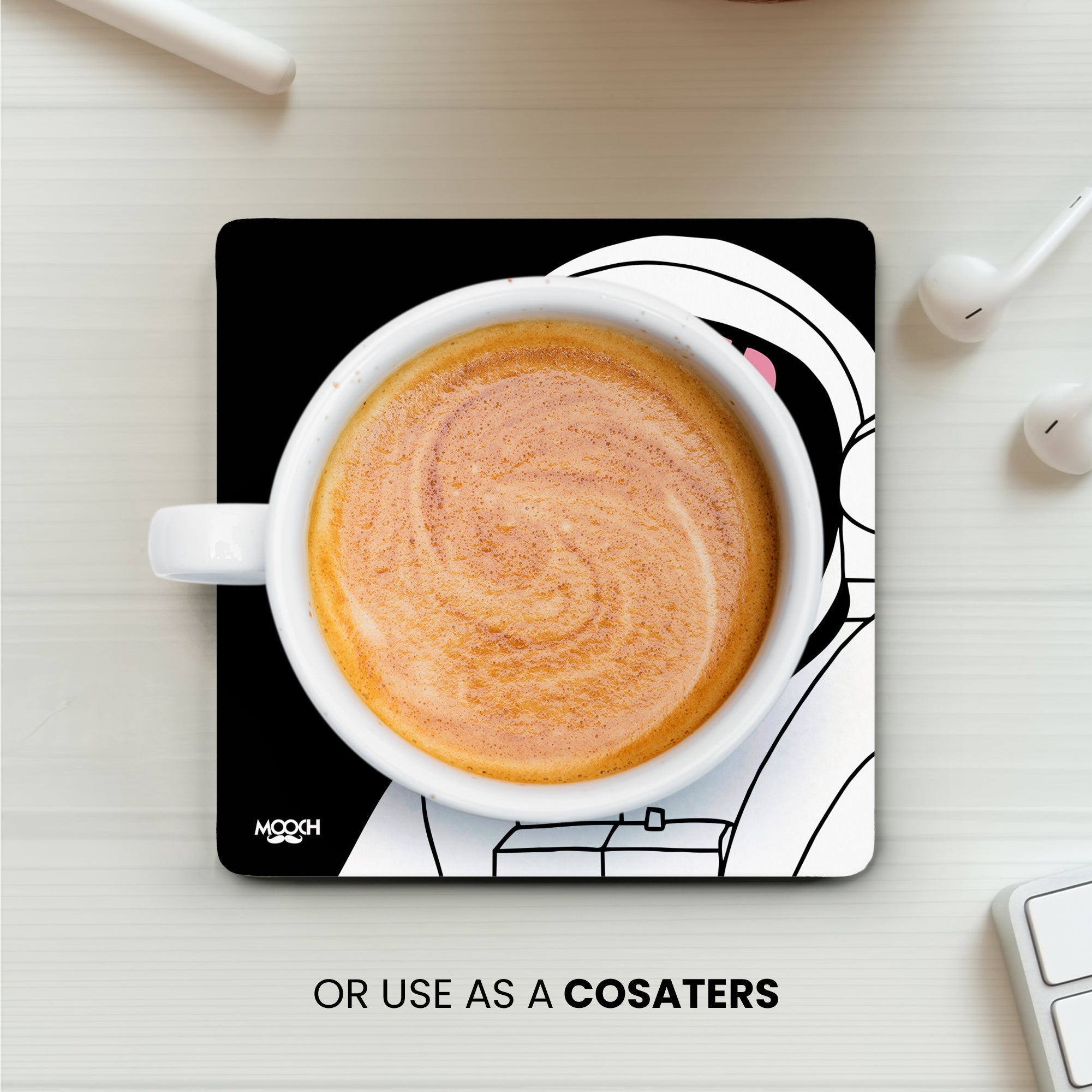 I NEED MORE SPACE - Fridge Magnet/Tea Coaster MOOCH DESIGN STUDIO