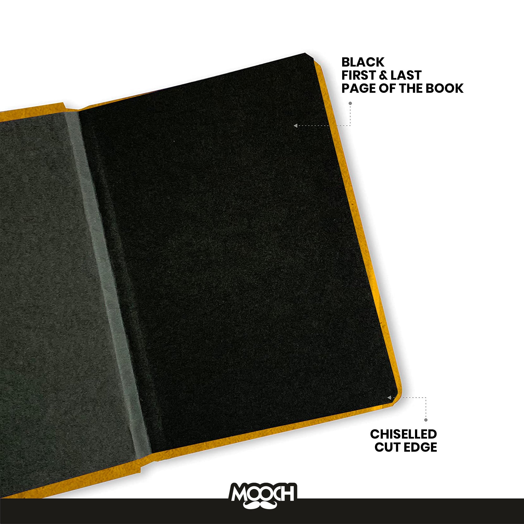 NO BAD VIBES (YELLOW) - Handcrafted Diary MOOCH DESIGN STUDIO