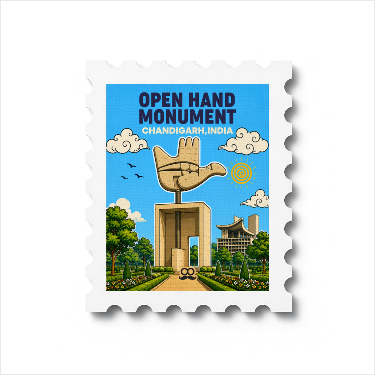 Open Hand Monument - Magnetic Stamp