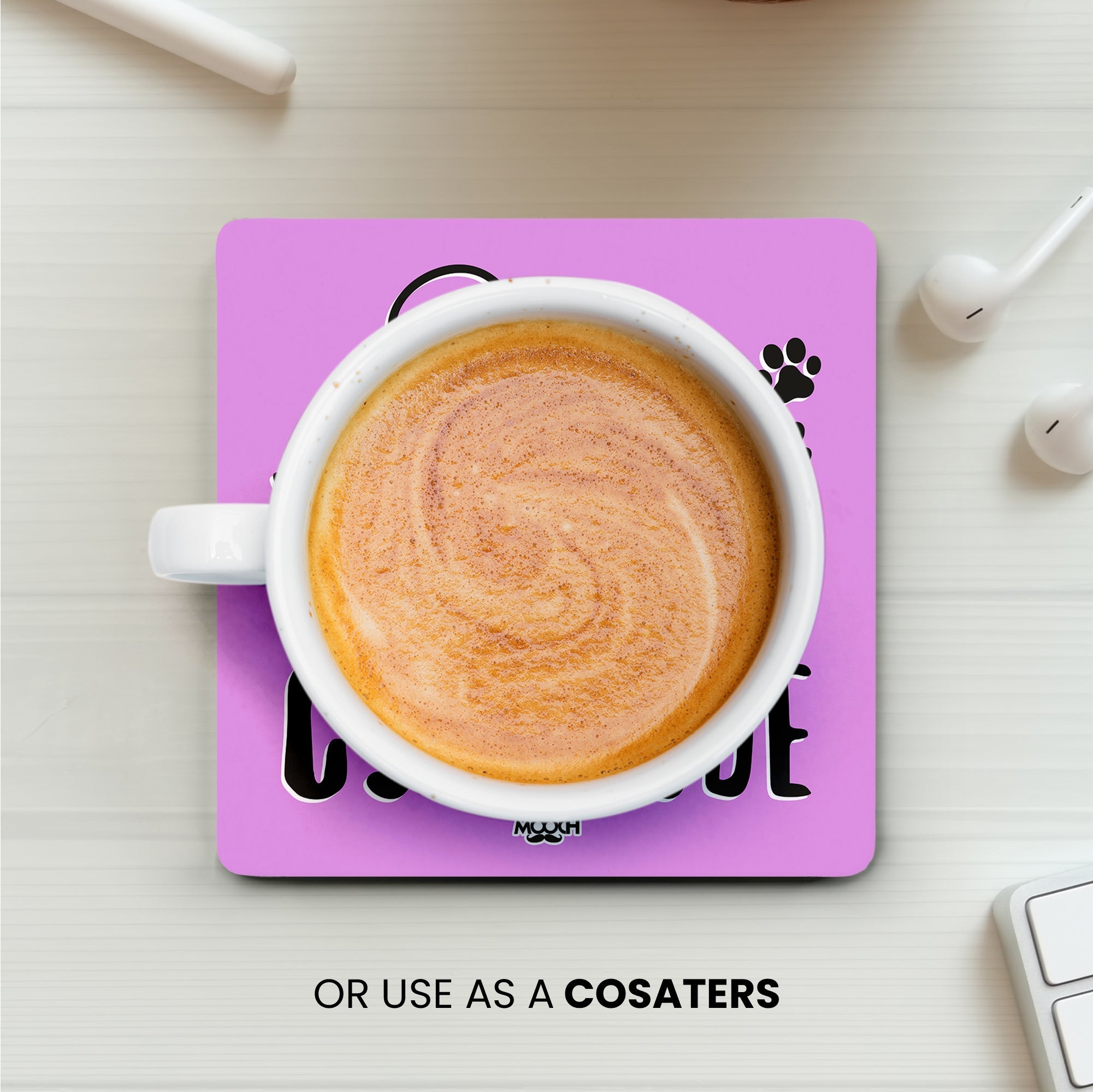 PAW SITIVE CATITUDE - Fridge Magnet/Tea Coaster MOOCH DESIGN STUDIO