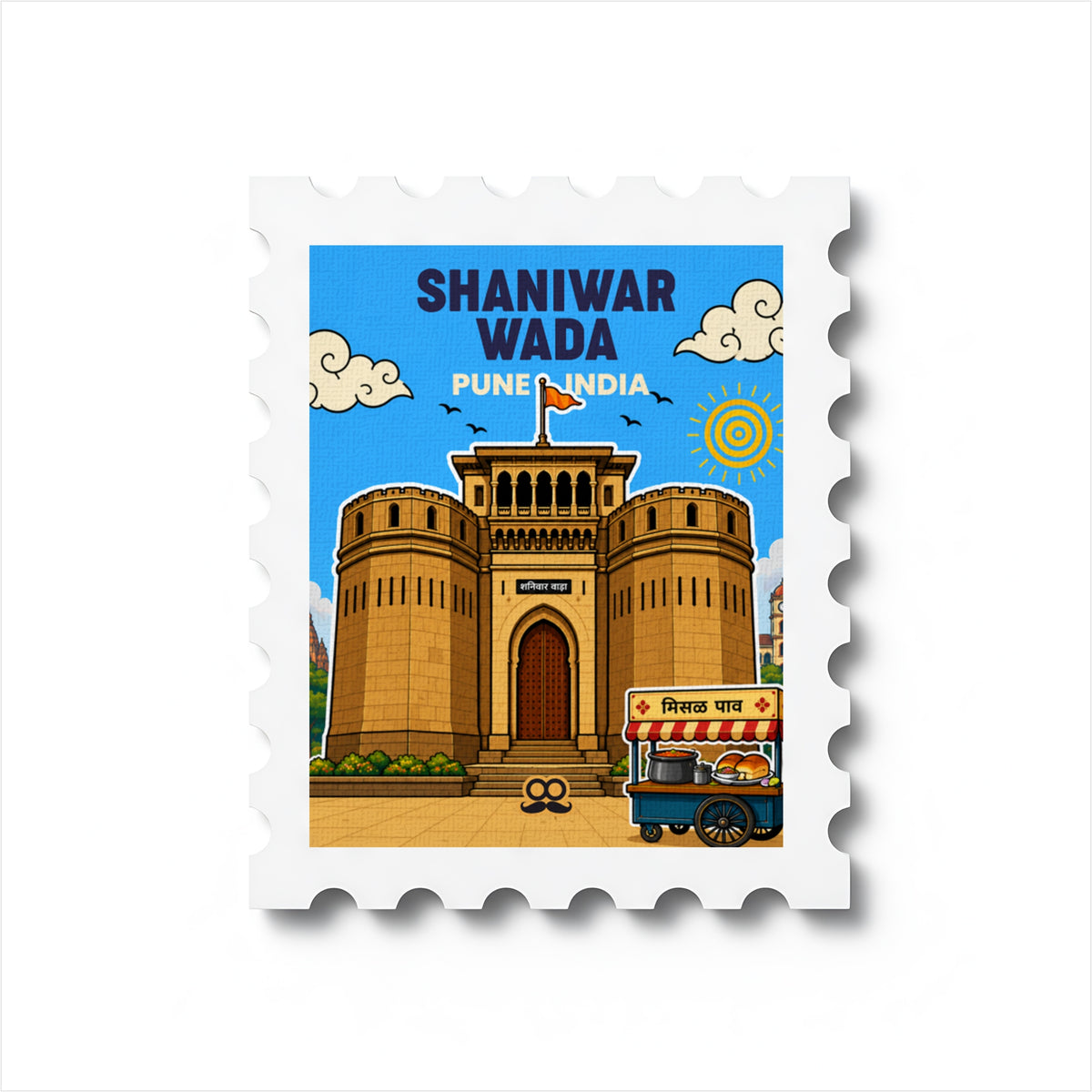 Shaniwar Wada - Magnetic Stamp