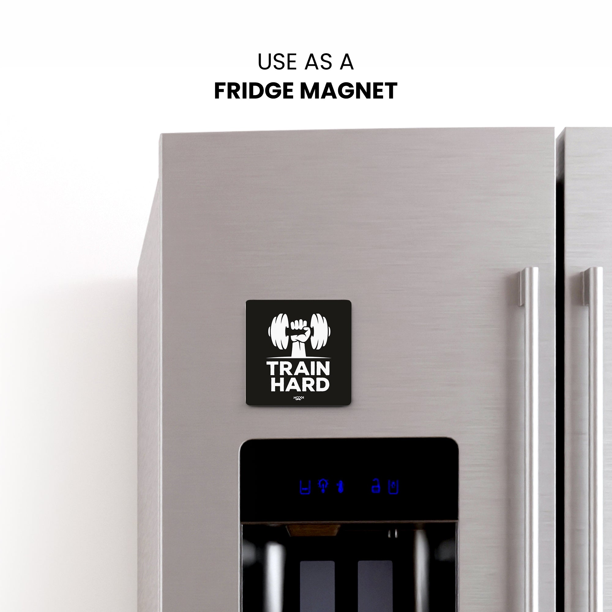 TRAIN HARD - Fridge Magnet/Tea Coaster MOOCH DESIGN STUDIO
