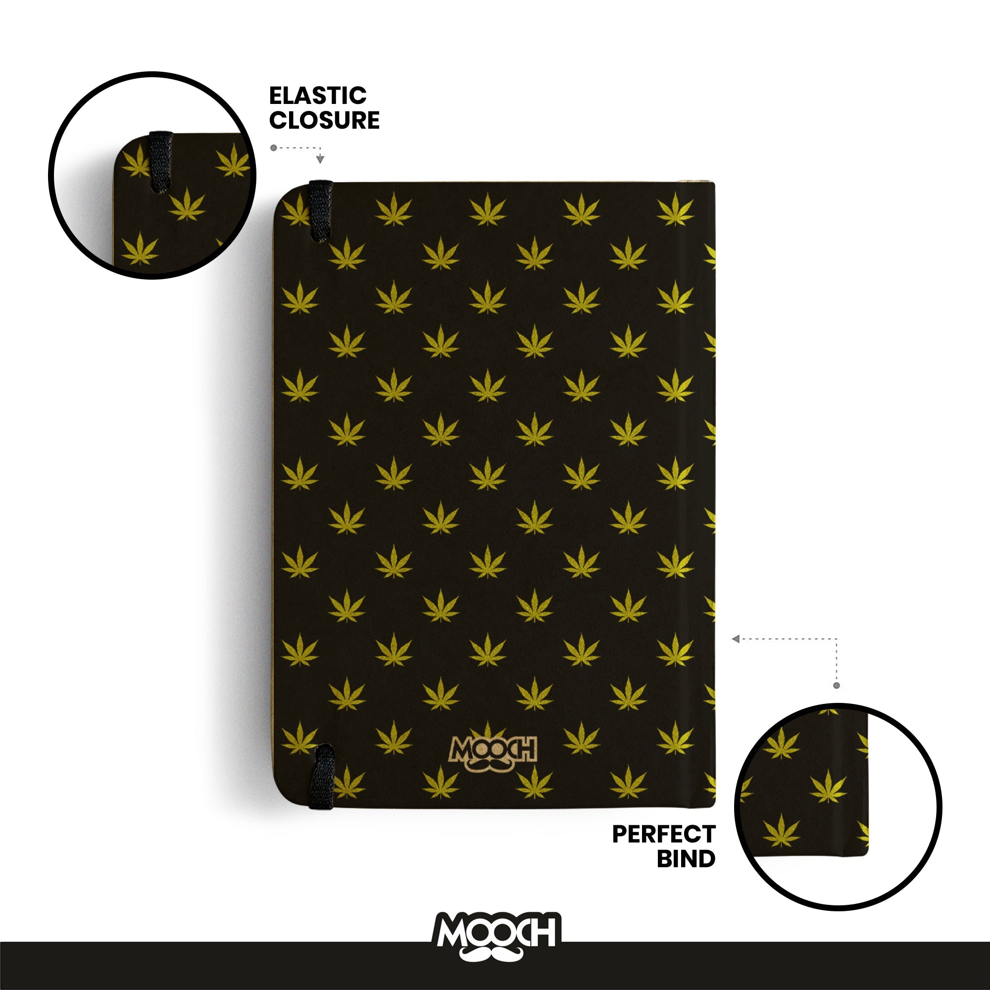 WEED PATTERN - Handcrafted Diary MOOCH DESIGN STUDIO