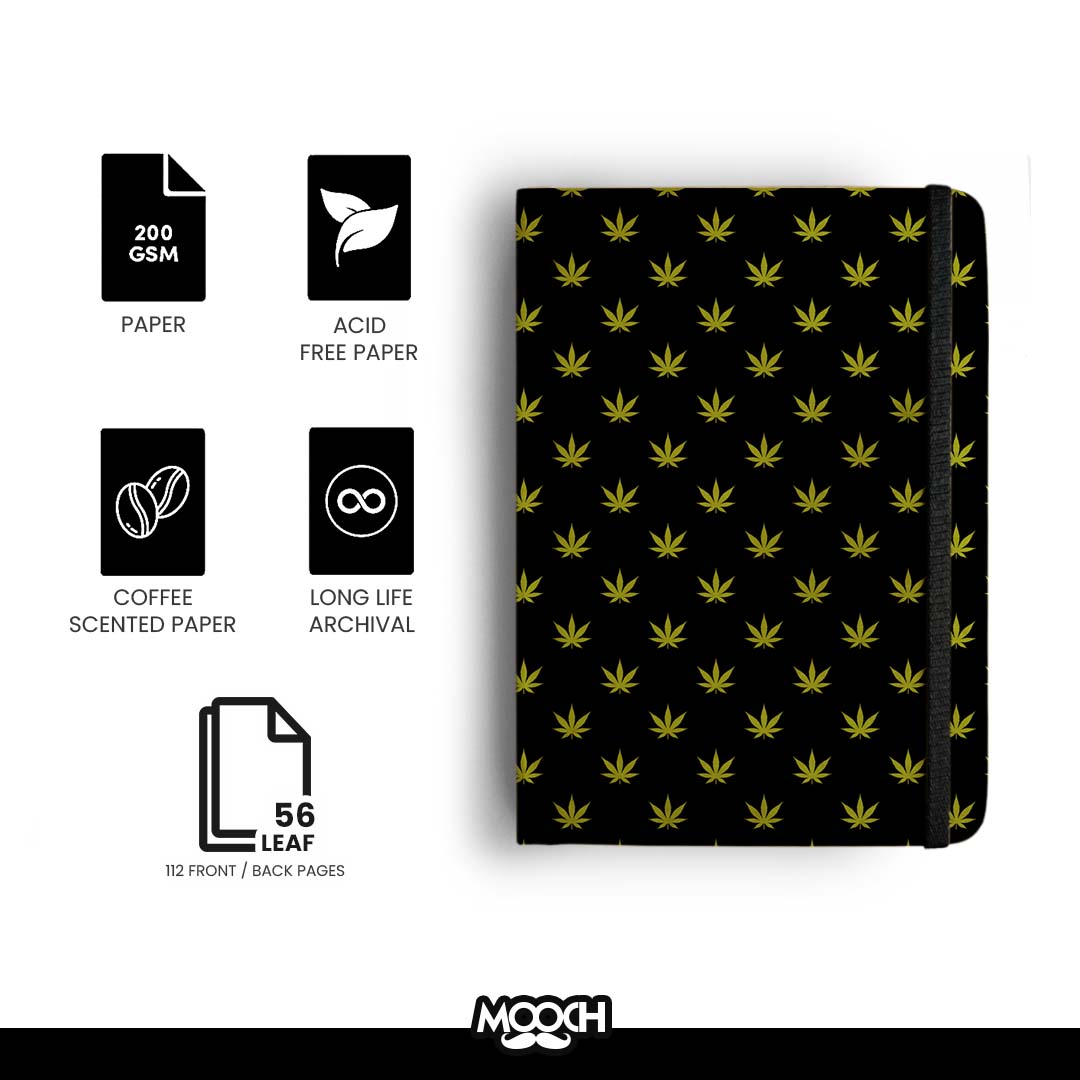 WEED PATTERN - Handcrafted Diary MOOCH DESIGN STUDIO