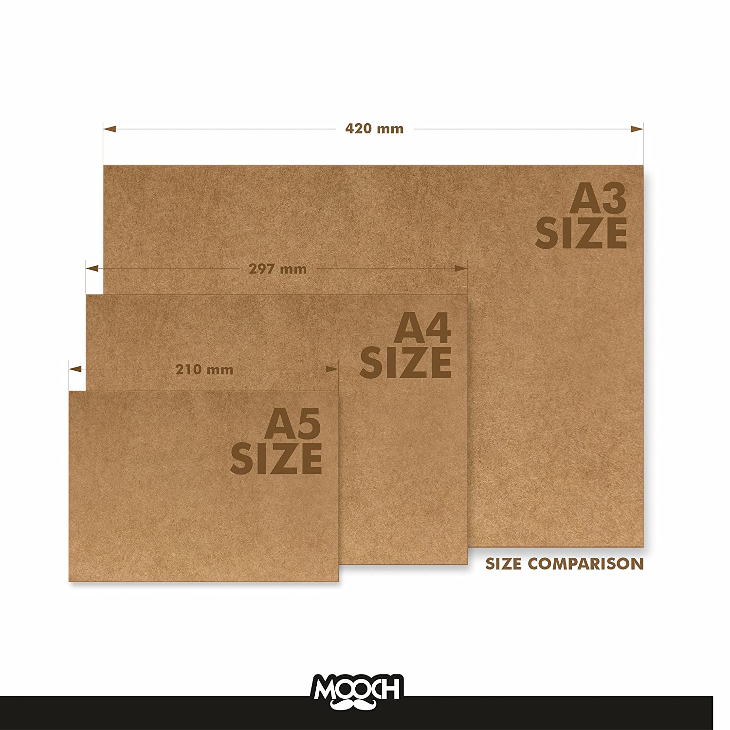 A4 SIZE KHAKI ART SHEETS - 300 GSM PACK OF 25 MOOCH DESIGN STUDIO