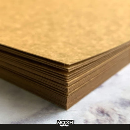 A4 SIZE KHAKI ART SHEETS - 300 GSM PACK OF 25 MOOCH DESIGN STUDIO
