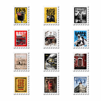Set of 12 Mumbai - Magnetic Stamp