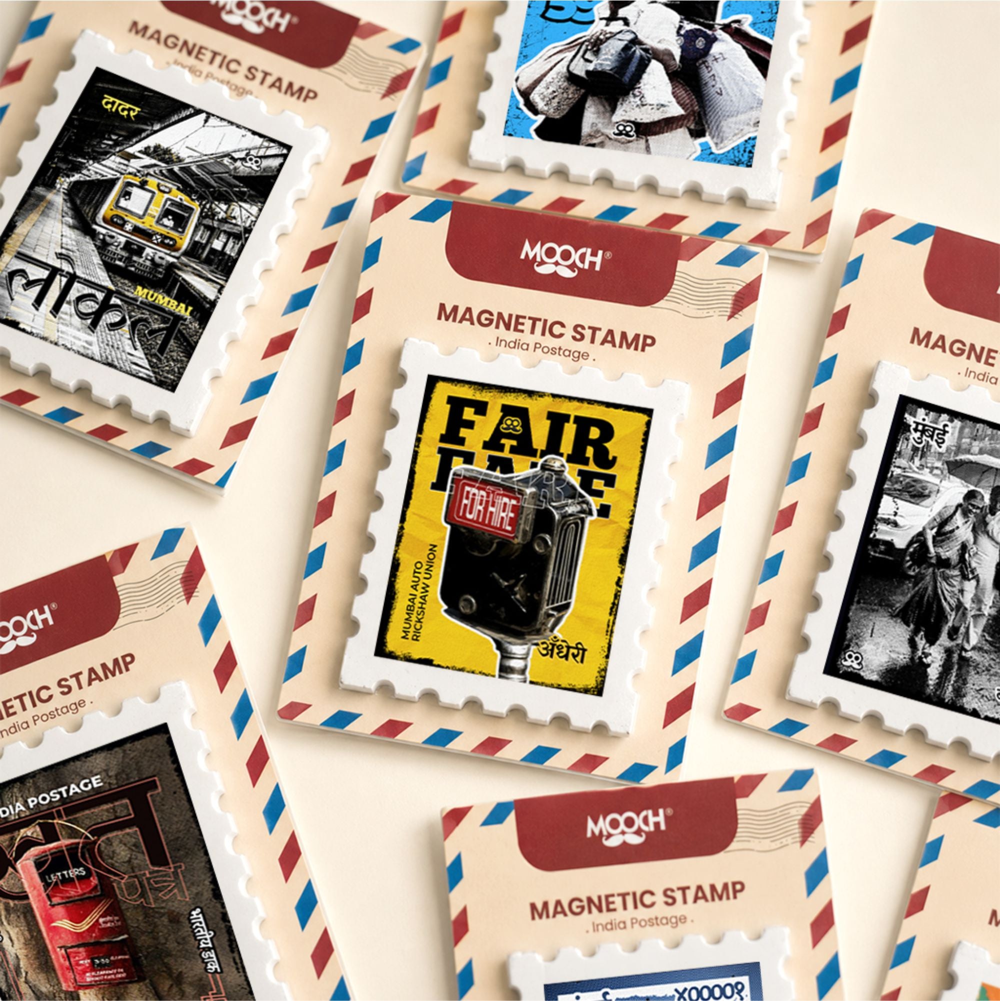 Set of 12 Mumbai - Magnetic Stamp
