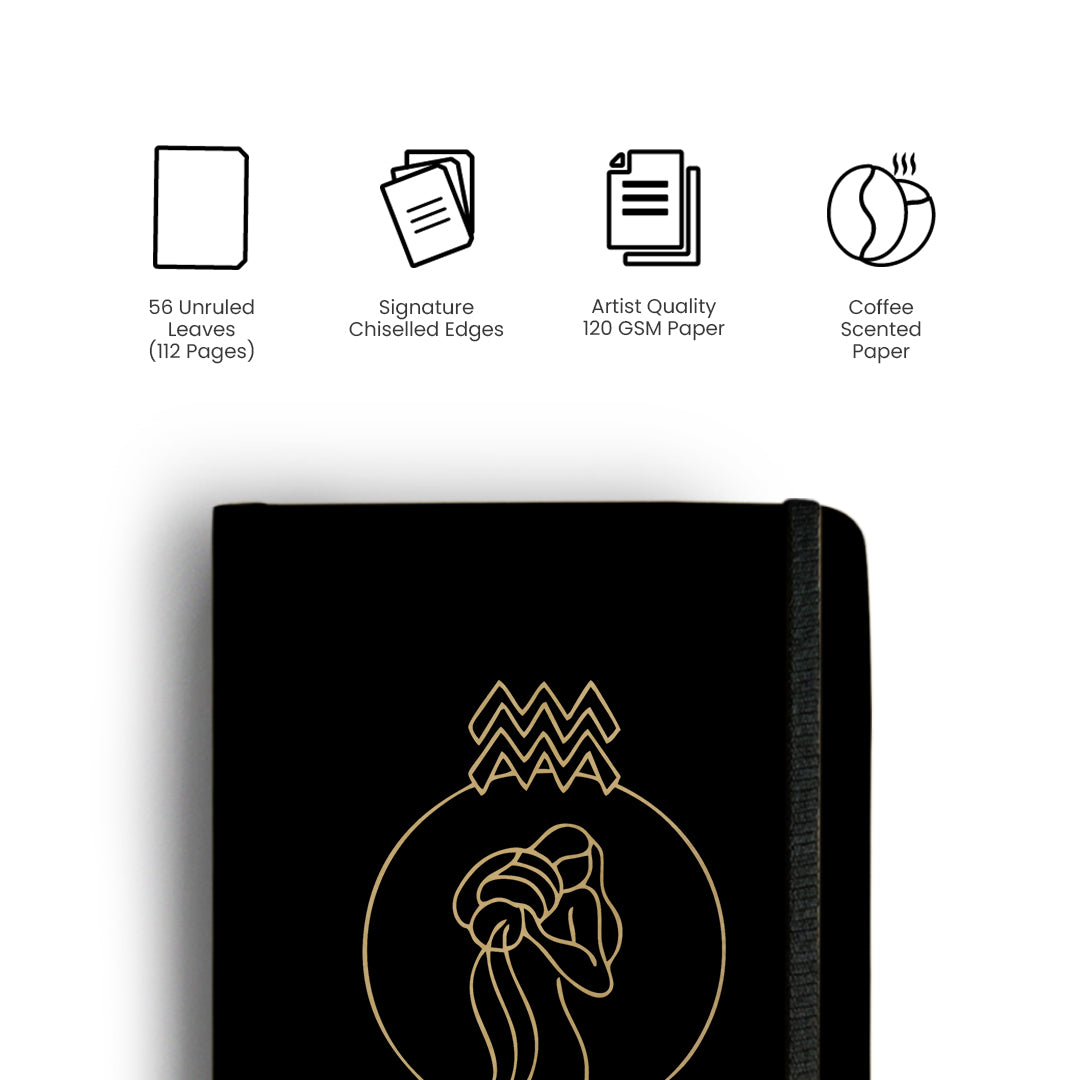 AQUARIUS - Handcrafted Diary MOOCH DESIGN STUDIO