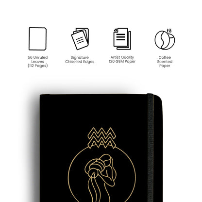 AQUARIUS - Handcrafted Diary MOOCH DESIGN STUDIO