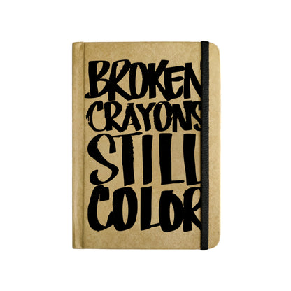 BROKEN CRAYONS STILL COLOUR - Handcrafted Diary MOOCH DESIGN STUDIO