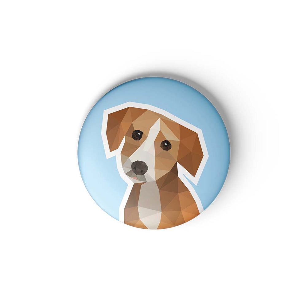 BROWN DOG - BADGE MAGNET