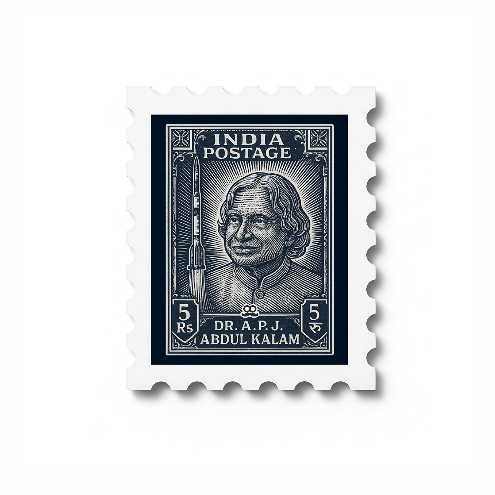 Dr. APJ Abdul Kalam - Stamp Magnet MOOCH DESIGN STUDIO LLP