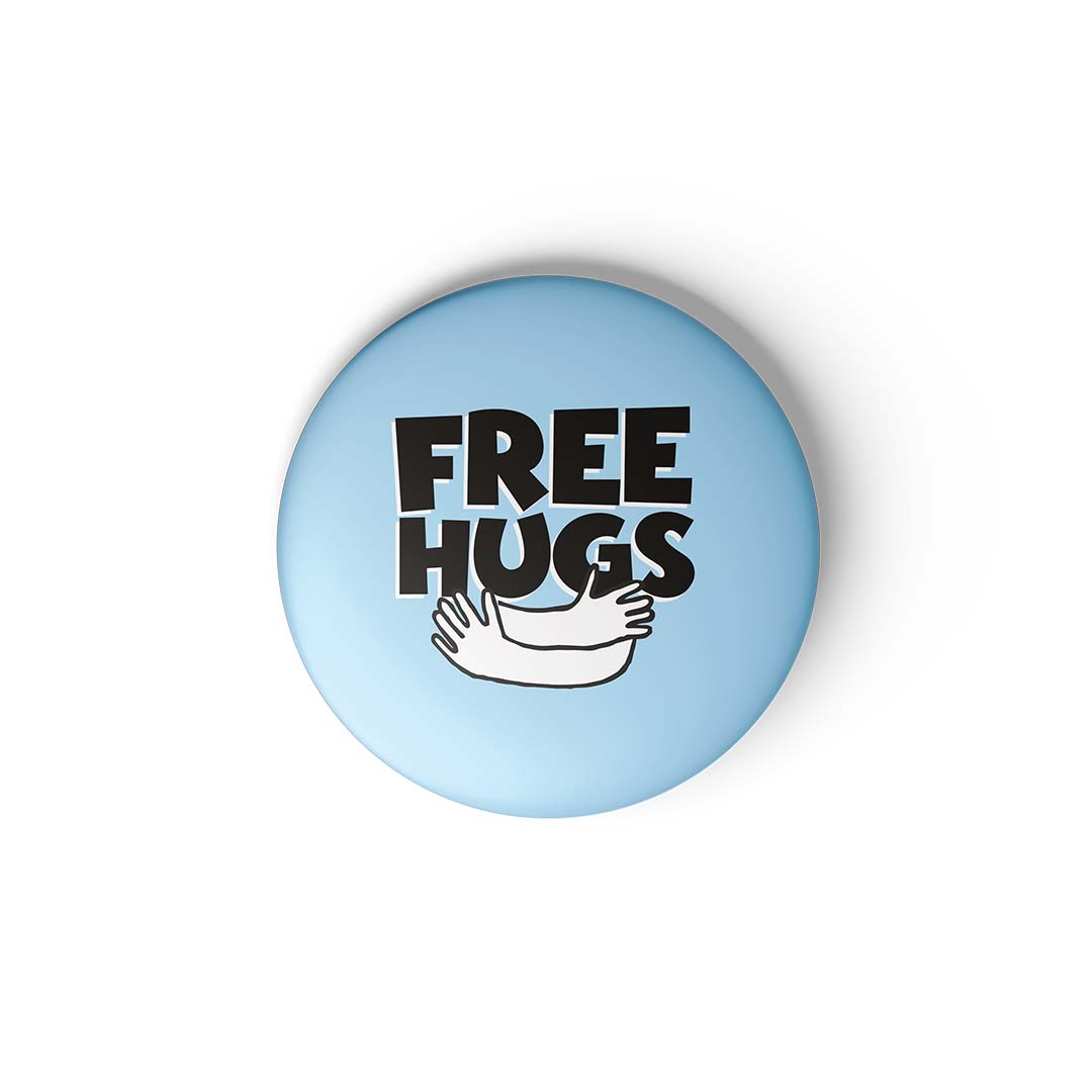 FREE HUGS - BADGE MAGNET