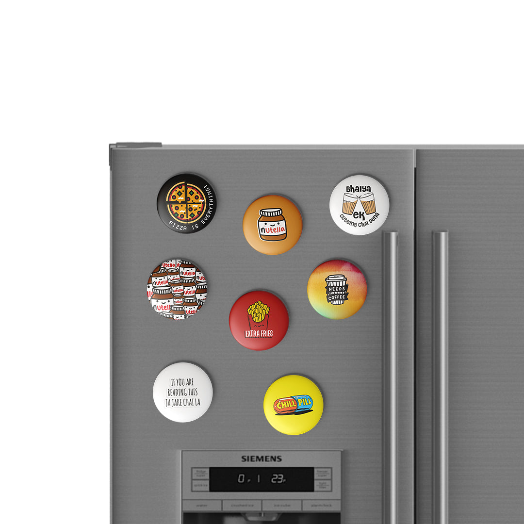 CUTTING CHAI - Magnetic Pin Badges / Fridge Magnet MOOCH DESIGN STUDIO