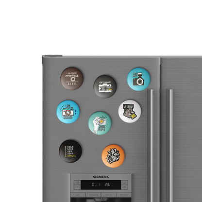 I GET WHAT I FOCUS ON - Magnetic Pin Badges / Fridge Magnet MOOCH DESIGN STUDIO