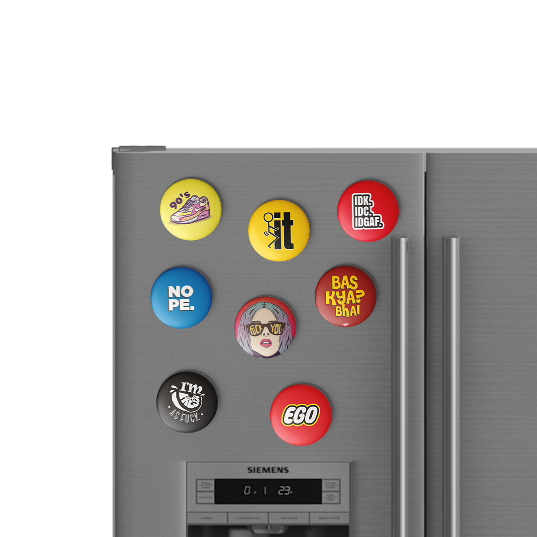 NOPE. - Magnetic Pin Badges / Fridge Magnet MOOCH DESIGN STUDIO