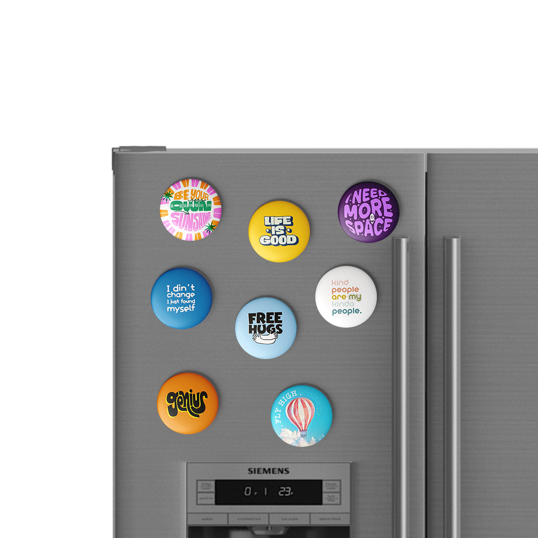 FLY HIGH - Magnetic Pin Badges / Fridge Magnet MOOCH DESIGN STUDIO
