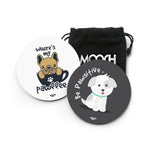 WHERE'S MY PAWFEE + BE PAWSITIVE - COASTER MAGNETS - SET OF 2