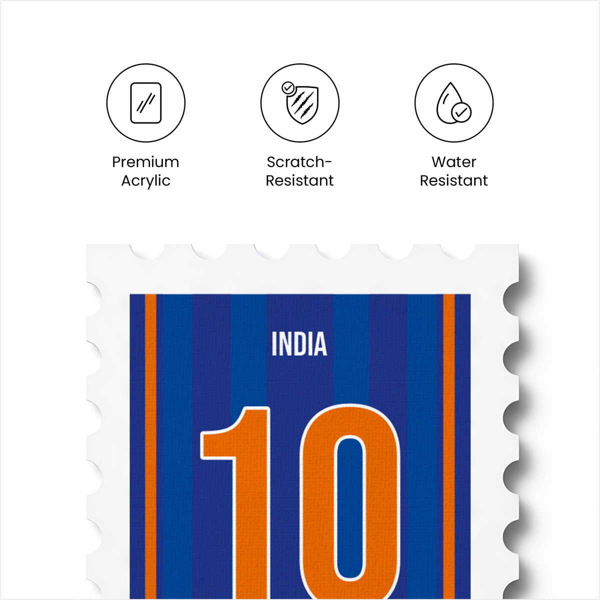 India Jersey no 10 - Magnetic Stamp